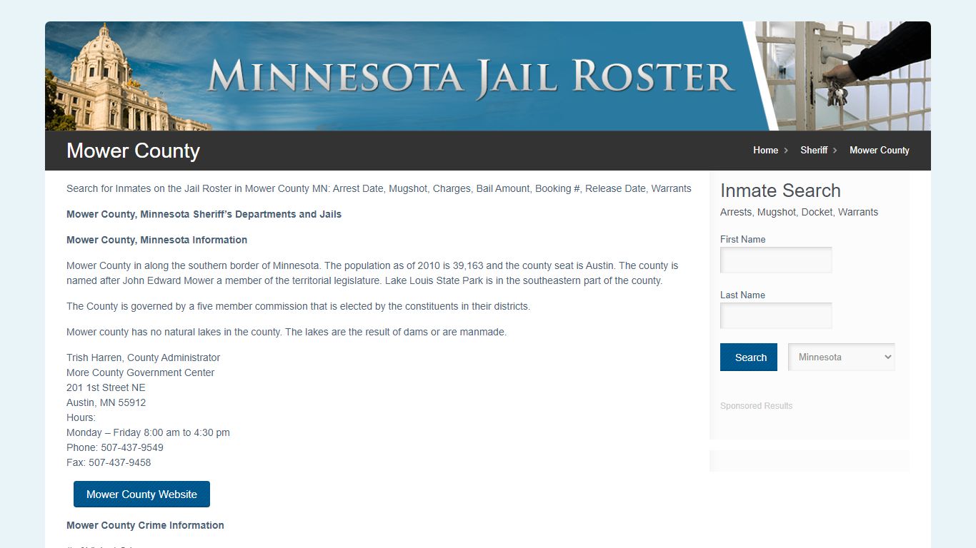 Mower County | Jail Roster Search