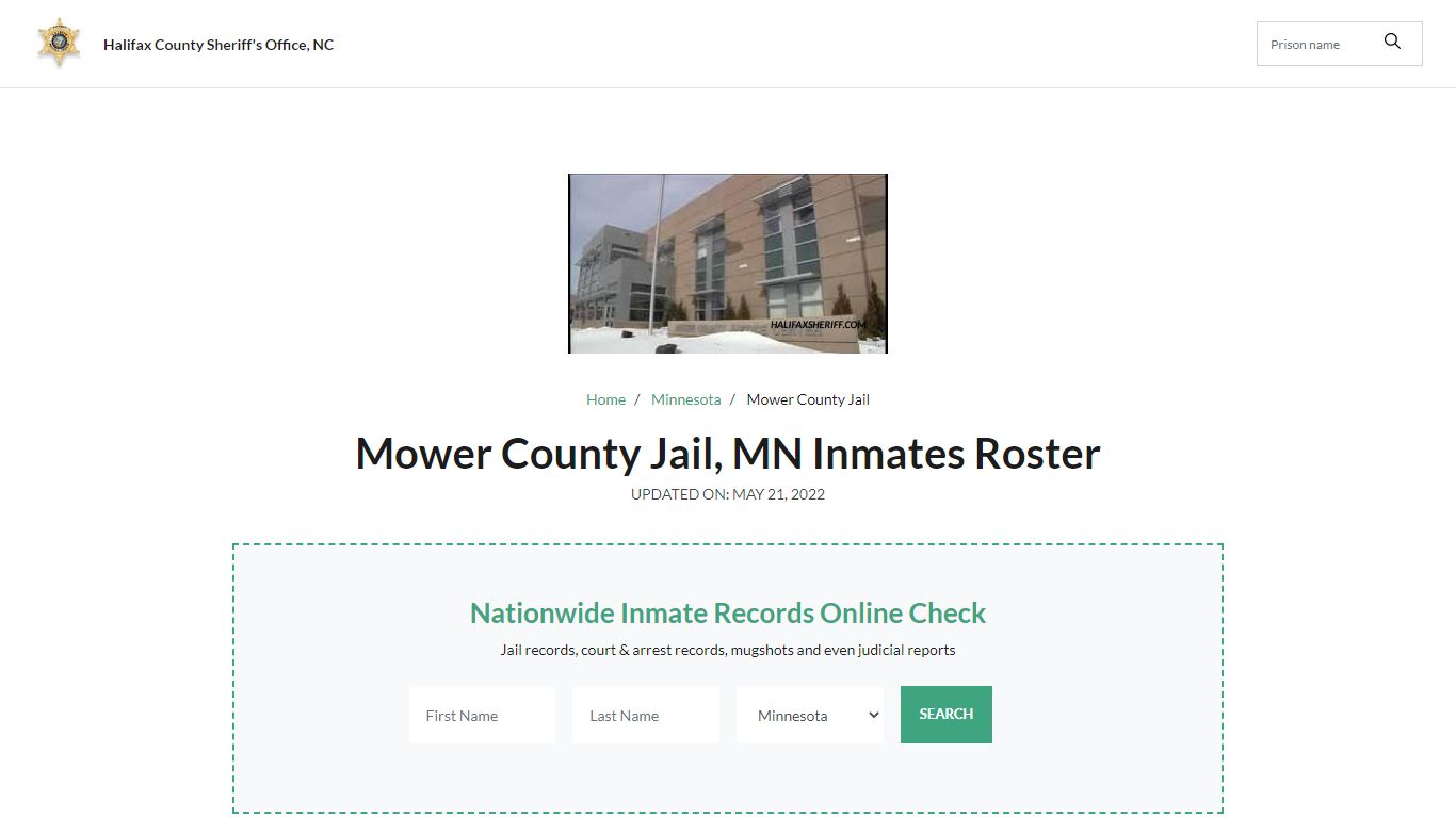 Mower County Jail, MN Jail Roster, Name Search