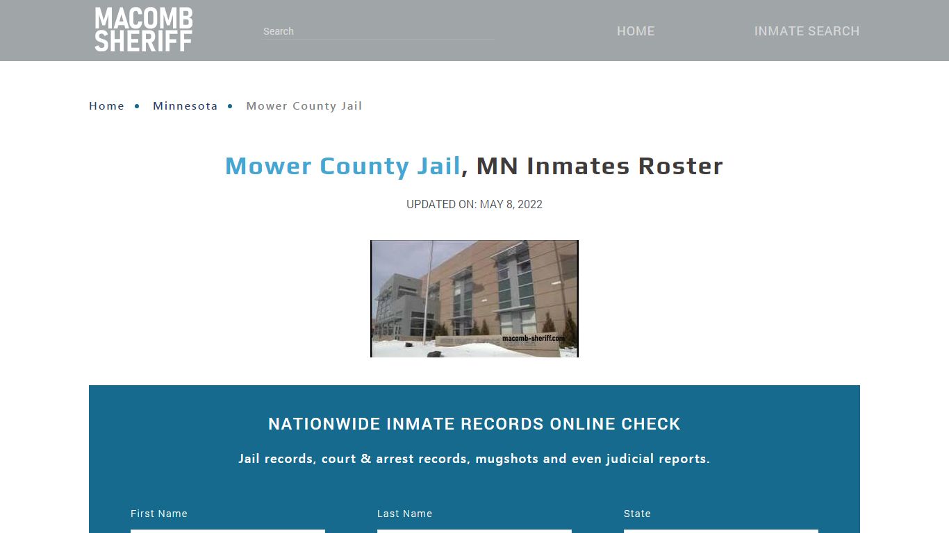 Mower County Jail, MN Jail Roster, Name Search